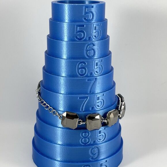 Silver Tone Smoke Dark Gray Glass Rhinestone Chain Tennis Bracelet Bling Boho - Picture 7 of 7